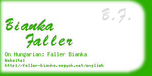 bianka faller business card